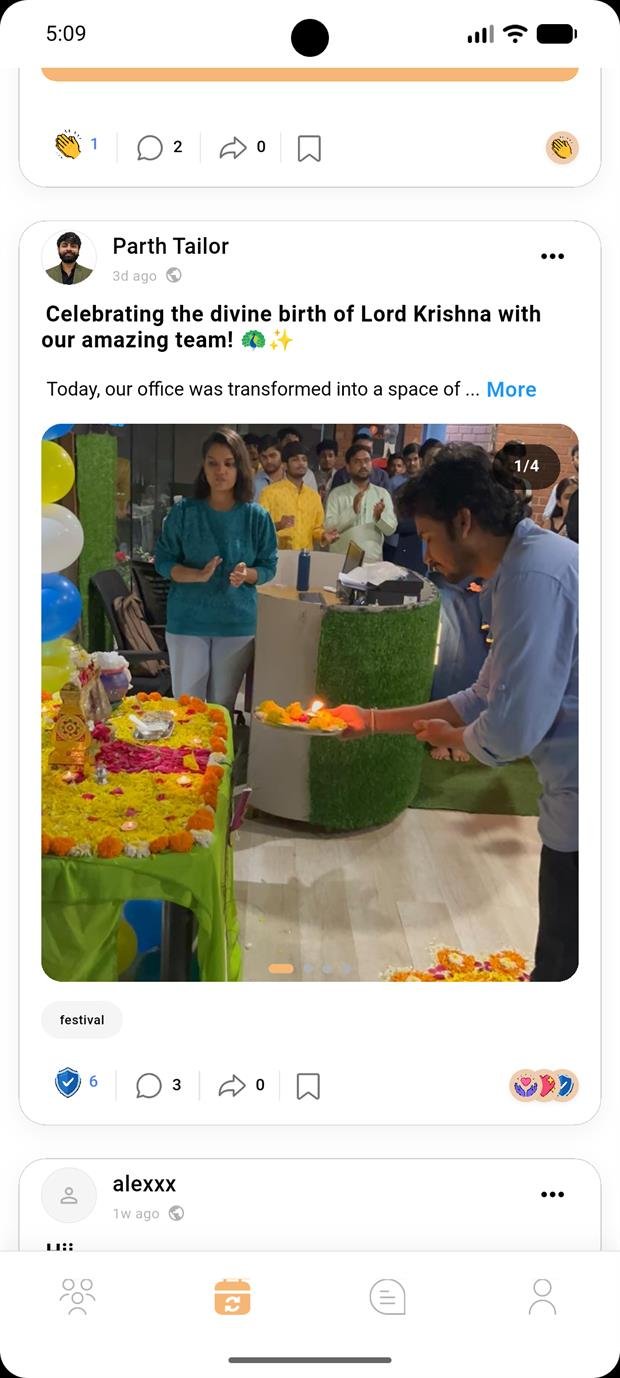FolkFeed feed and post screen